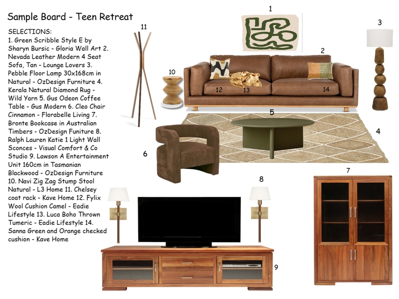 Teen Retreat_module 9 Interior Design Mood Board by TABLELANDS INTERIOR DESIGN