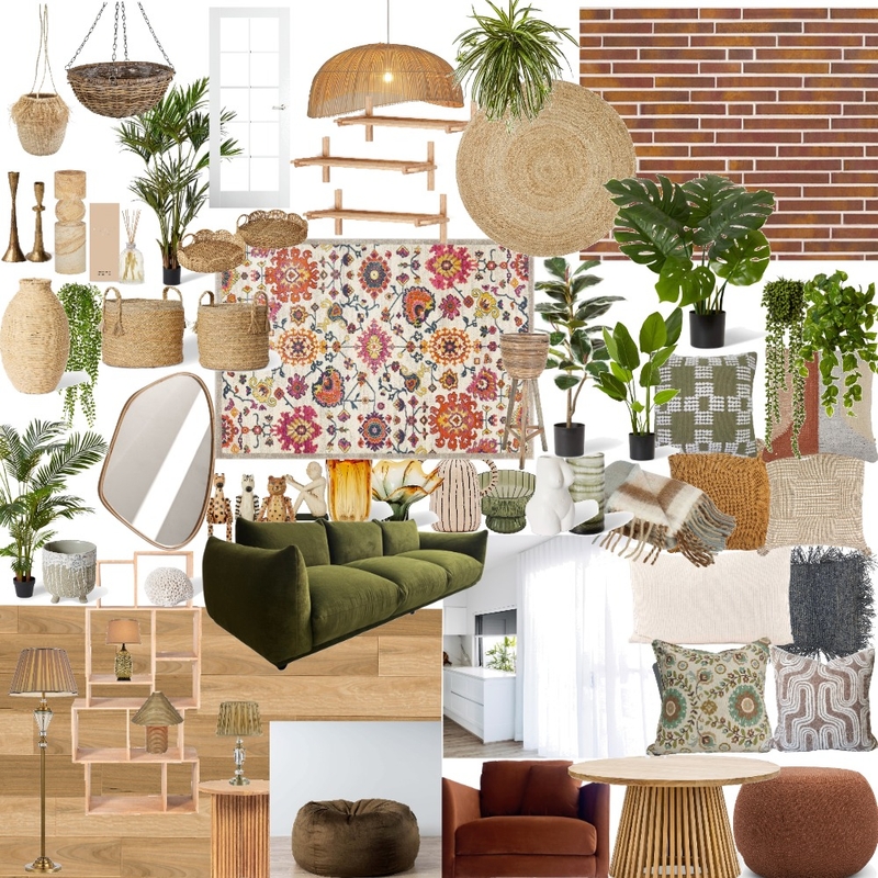 boho styled interior design Mood Board by Mia on Style Sourcebook
