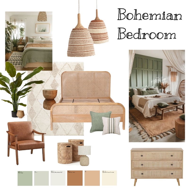 Bohemian bedroom moodboard Mood Board by oroszlankrisztian on Style Sourcebook