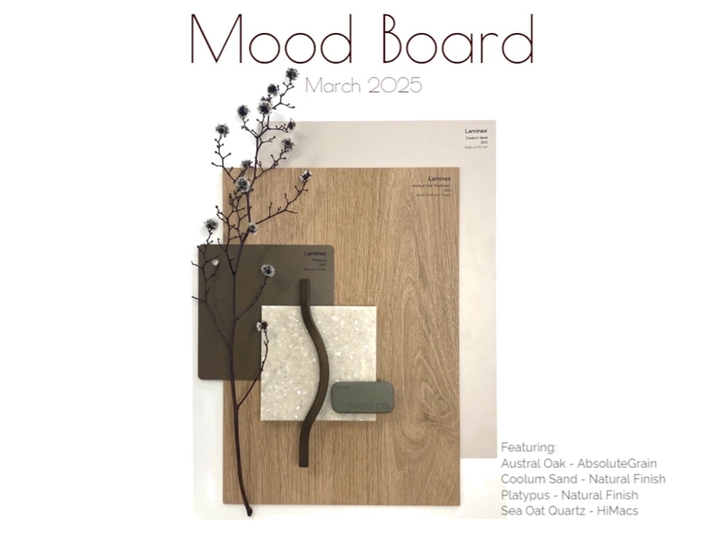 Laminex March 2025 Mood Board by Katelyn Scanlan on Style Sourcebook