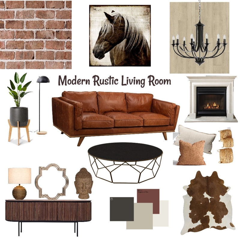 Modern Rustic living room Mood Board by Niv on Style Sourcebook