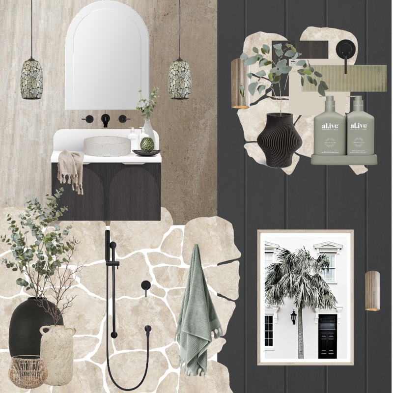 Moody Dark Coastal Mood Board by Carley & Co. Design on Style Sourcebook