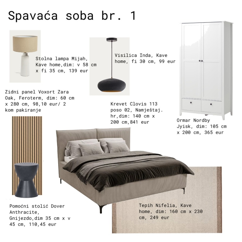 Spavaća soba br. 1 Mood Board by acikovic on Style Sourcebook