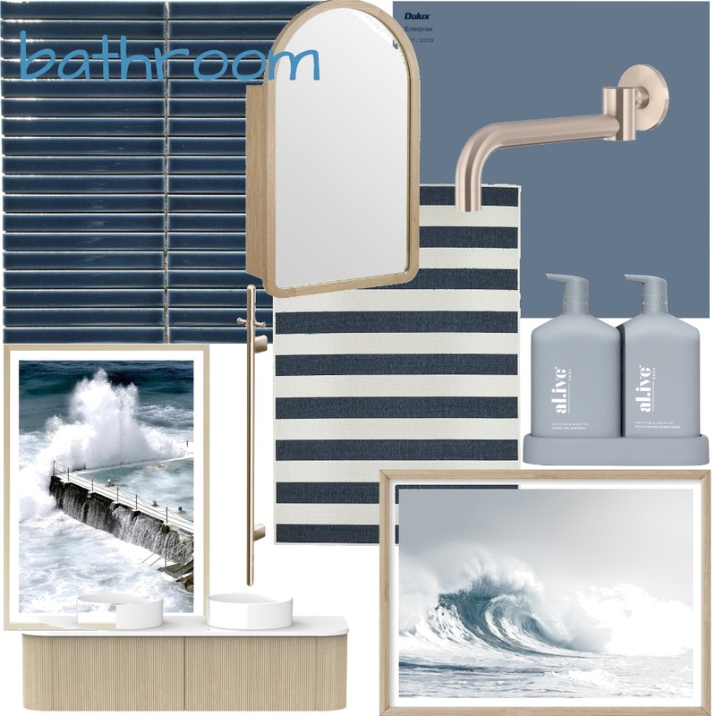 navy blue bathroom Mood Board by ella smith on Style Sourcebook
