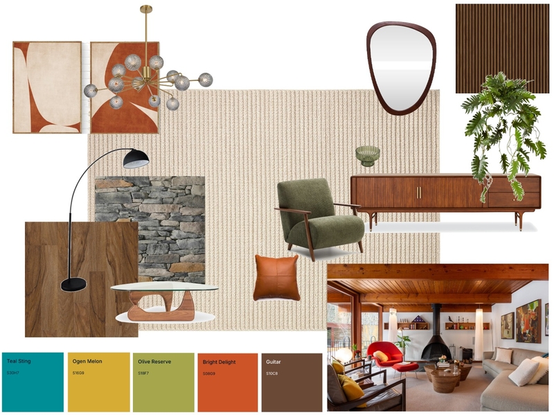 Mid Century Modern Mood Board by amber.ec@outlook.com.au on Style Sourcebook