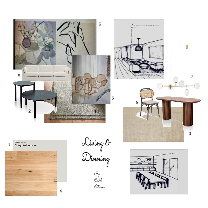 Living Room and Dinning Mood Board by Cecilia M on Style Sourcebook