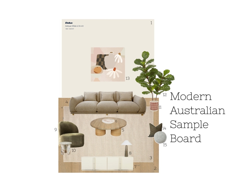 Modern Australian Sample board Mood Board by jayda.drummond on Style Sourcebook
