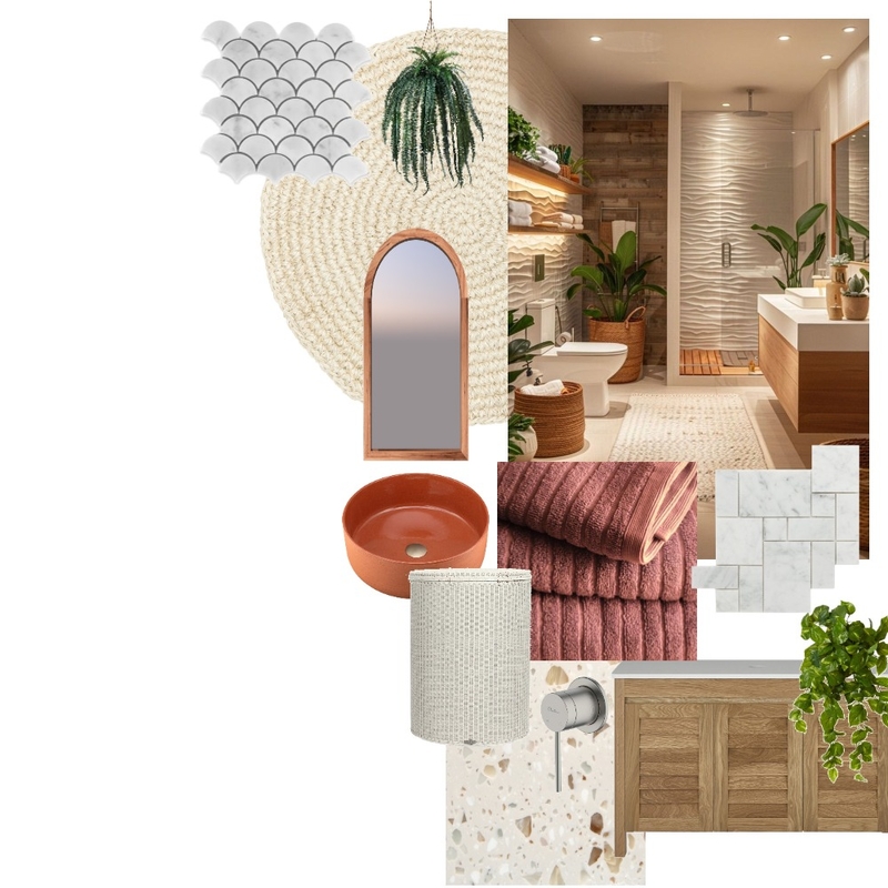 Bohemian bathroom Mood Board by estokker on Style Sourcebook