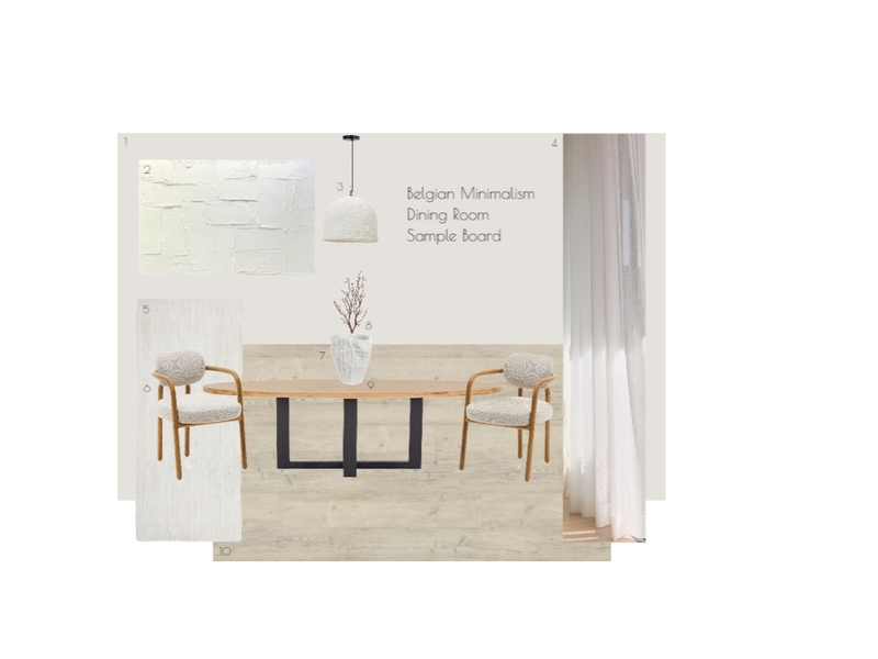 Belgian Minimalism Dining Room Mood Board by Lita Design on Style Sourcebook