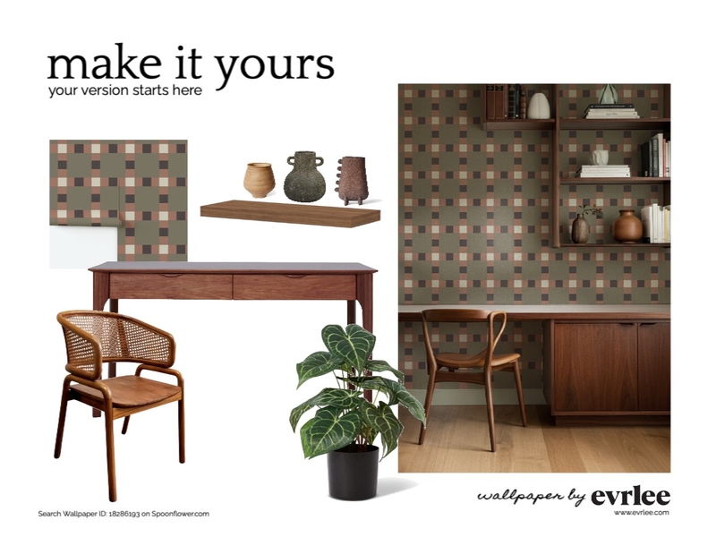 Mod Grid – Earthy Checkered Walls Mood Board by Evrlee on Style Sourcebook