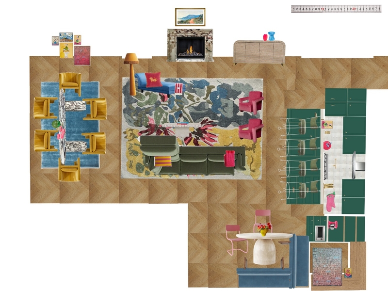 Great Room Space Planning Scale Mood Board by dl2407 on Style Sourcebook