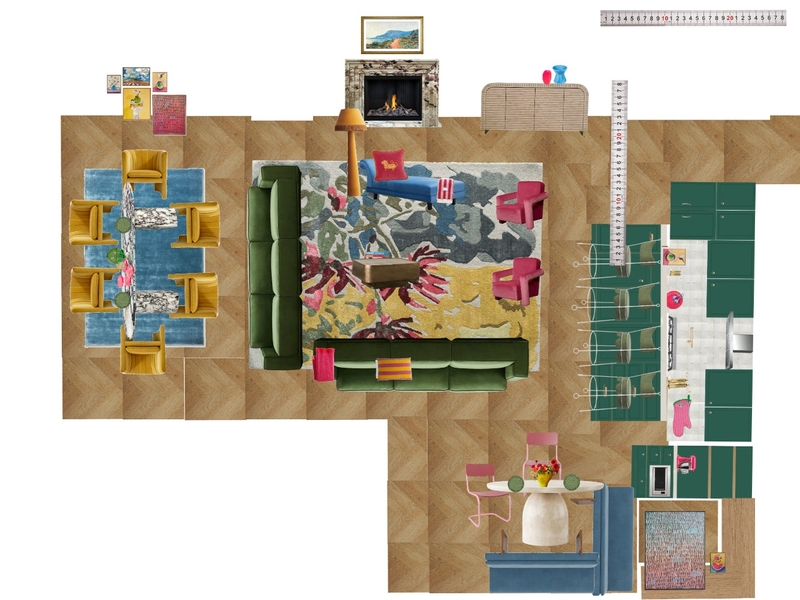 Great Room Space Planning Scale Mood Board by dl2407 on Style Sourcebook