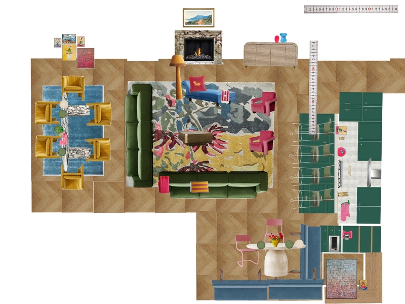 Great Room Space Planning Scale Mood Board by dl2407 on Style Sourcebook