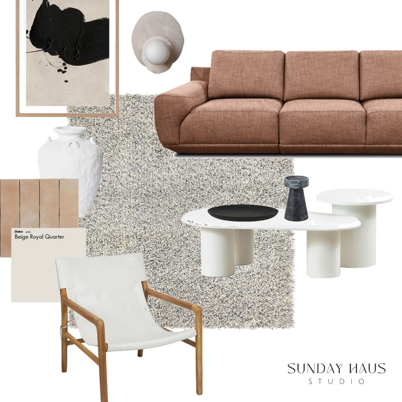 Modern Organic Earthy Living Mood Board by Sunday Haus Studio on Style Sourcebook