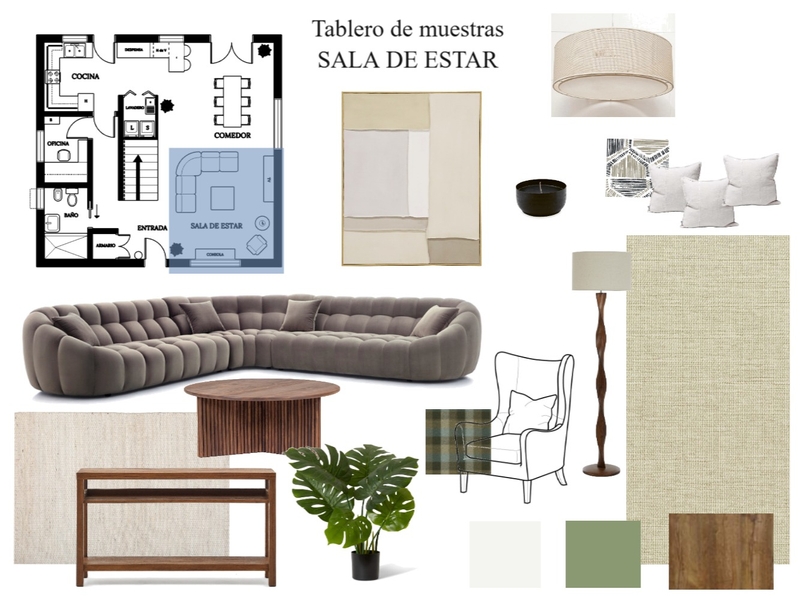 tablero de muestras sala de estar Mood Board by anukabrass on Style Sourcebook