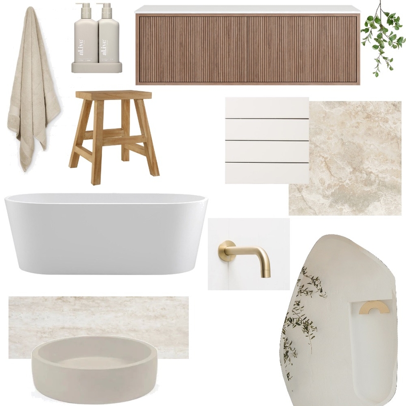 Bathroom Interior Design Mood Board by Juliaricco