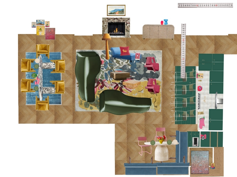 Great Room Space Planning Scale Mood Board by dl2407 on Style Sourcebook