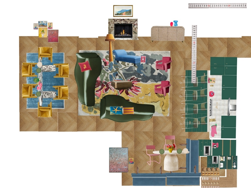 Great Room Space Planning Scale Mood Board by dl2407 on Style Sourcebook