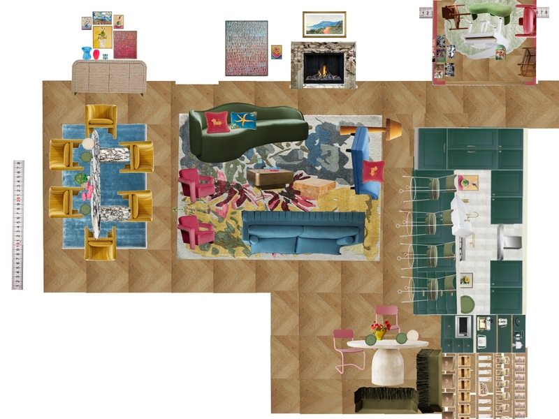 Great Room Space Planning Scale Mood Board by dl2407 on Style Sourcebook