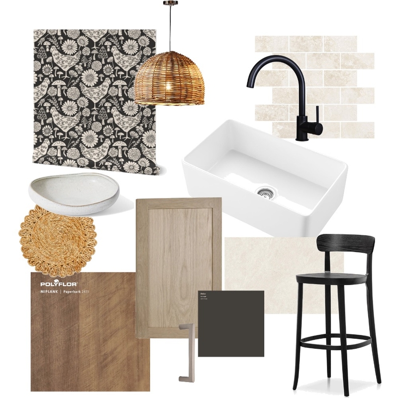 Black + White Farmhouse Styled Kitchen Mood Board by latheandquill on Style Sourcebook
