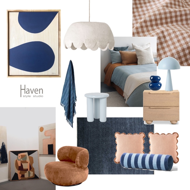 Ava’s bedroom Interior Design Mood Board by Haven Style Studio