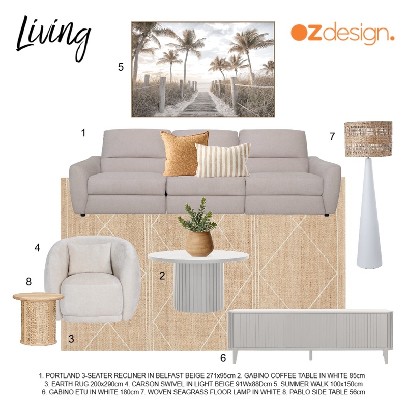 Living 1 - Debra Lindsay Mood Board by Oz Design Furniture on Style Sourcebook