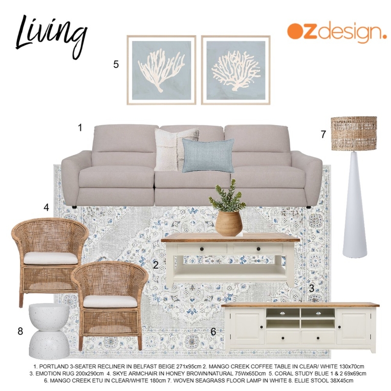 Living 2 - Debra Lindsay Mood Board by Oz Design Furniture on Style Sourcebook