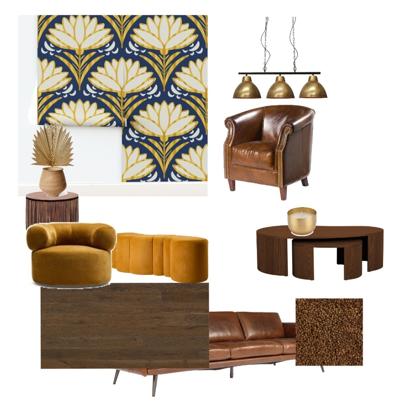 Deco Delight 1920s Art Deco Style Golden Wallpaper Mood Board by Happy Wolf of Fortune on Style Sourcebook
