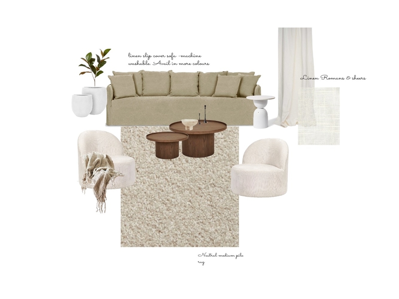 Neutral Living Room Mood Board by Styledbymel on Style Sourcebook