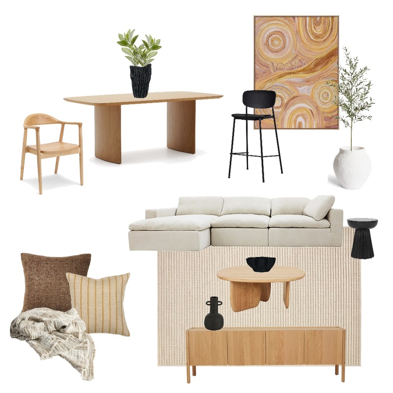 Brooke Russell - Living and Dining Mood Board by Simplestyling on Style Sourcebook