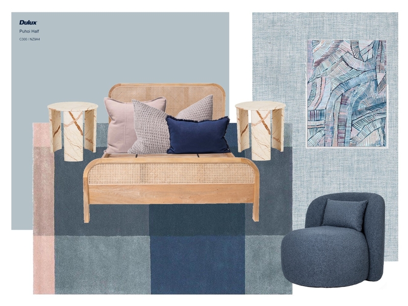Moody Blues Primary Bedroom Mood Board by The Deane Studio on Style Sourcebook
