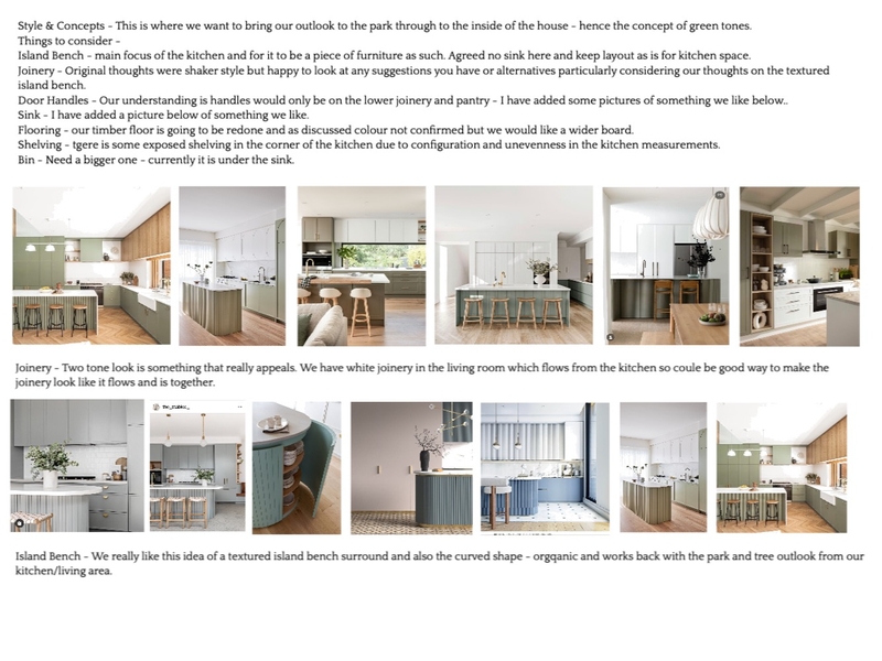 Kitchen - Final Concepts - Joinery & Island Bench Mood Board by Jo Roberts on Style Sourcebook