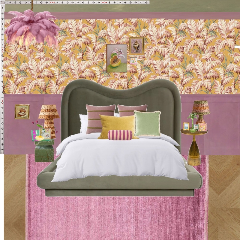 Old Hollywood Bedroom Wall Interior Design Mood Board by dl2407