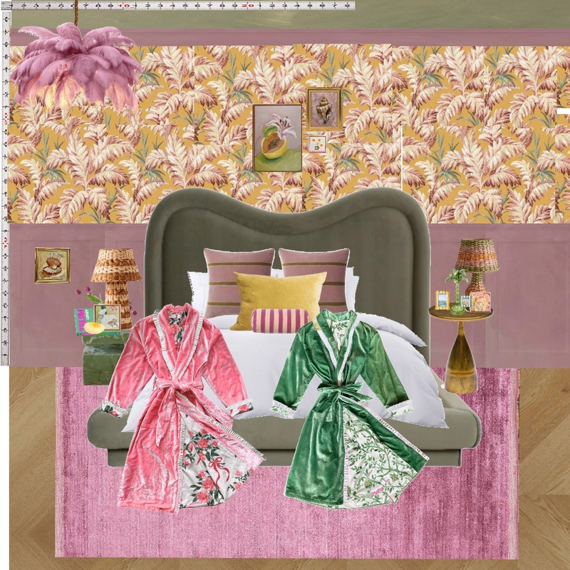 Old Hollywood Bedroom Wall Interior Design Mood Board by dl2407