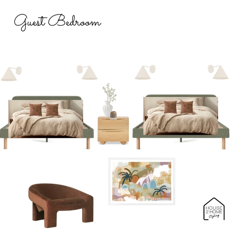 Guest Bedroom - Kookaburra Mood Board by House 2 Home Styling on Style Sourcebook
