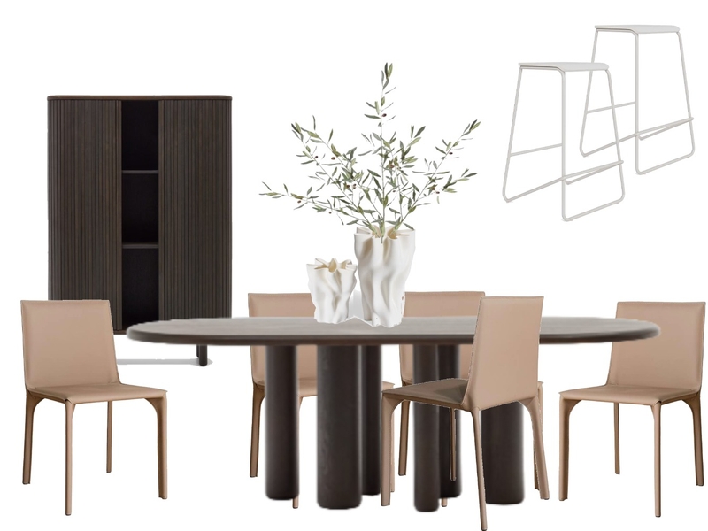 16 paris street, west end. dining leather nude chairs Mood Board by tlaws on Style Sourcebook