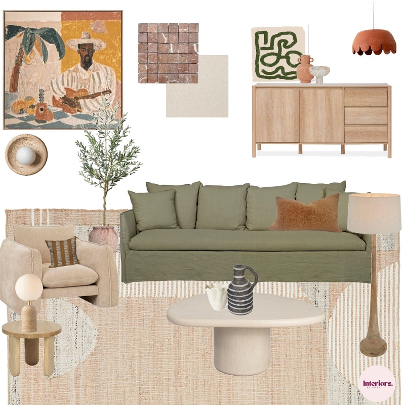 Modern Mediterranean Living Mood Board by interiorsbyleesh@gmail.com on Style Sourcebook