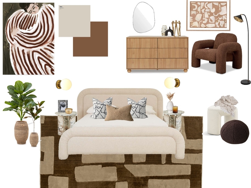 Modern Bedroom Mood Board by interiorsbyleesh@gmail.com on Style Sourcebook