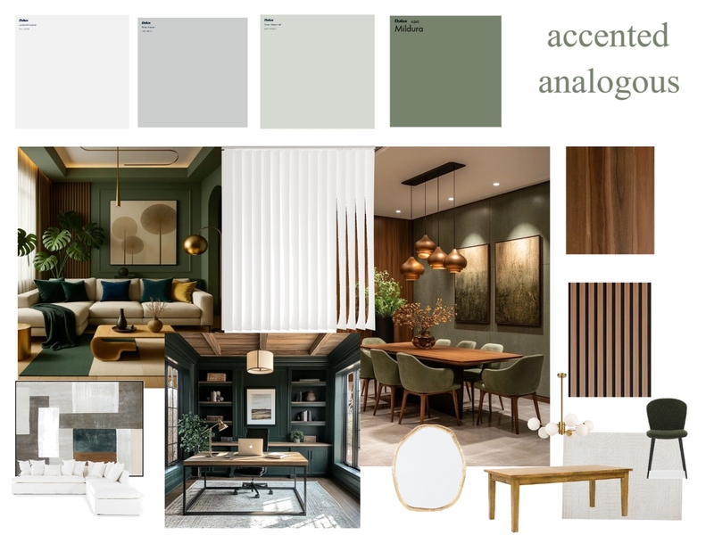Green accented analogous Mood Board by Carminkies on Style Sourcebook