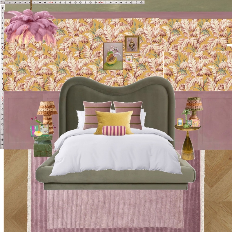 Old Hollywood Bedroom Wall Interior Design Mood Board by dl2407