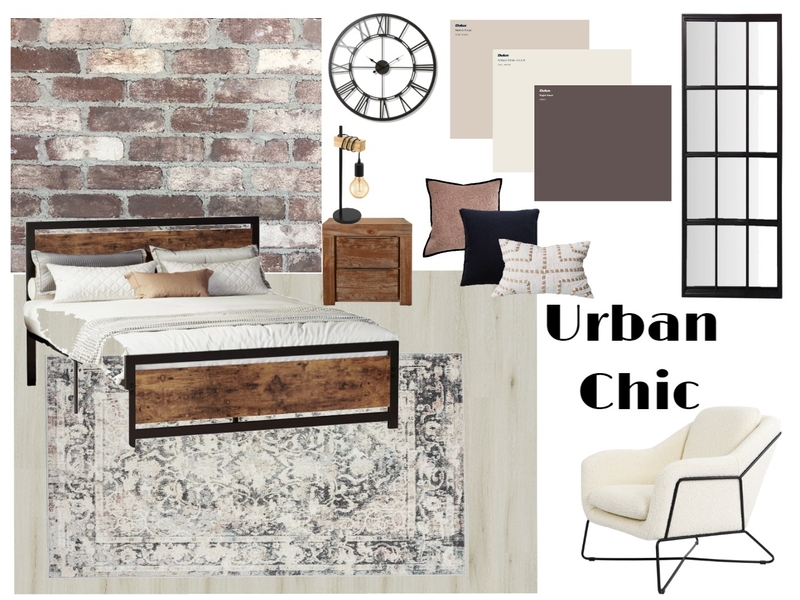 Urban Chic Bedroom Mood Board by Rachel Z on Style Sourcebook