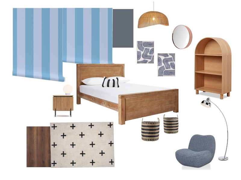 Preppy Blue Teen Boys Bedroom Mood Board by Magenta Haven Design on Style Sourcebook