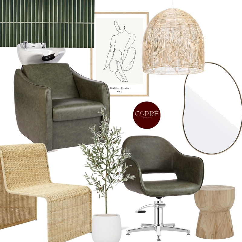 Olive Salon Inspo Mood Board by COPRÈ INTERIORS on Style Sourcebook
