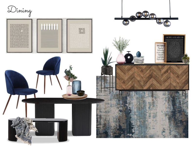 Deep Plum and Navy Blue Dining Accents Mood Board by Adaiah Molina on Style Sourcebook