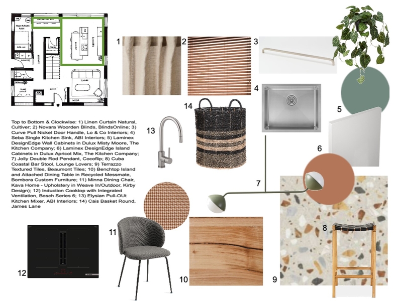 Kitchen, Dining and Breakfast Bar Sample Board Mood Board by Prissilla Rademakers on Style Sourcebook