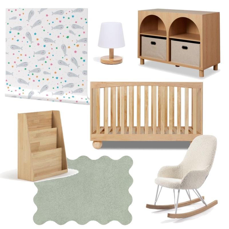 under the sea meets celestial wallpaper - starry narwhals- nursery inspo Mood Board by clearlytangledstudio on Style Sourcebook