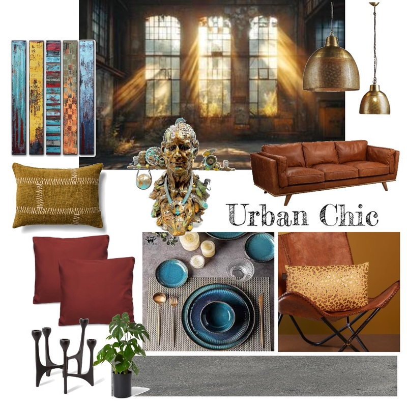 Urban Chic Interior Design Mood Board by mmphuthi90@gmail.com