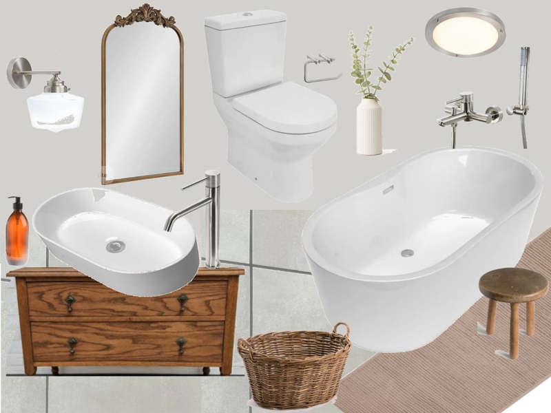 HALLWAY BATHROOM Mood Board by loudine on Style Sourcebook