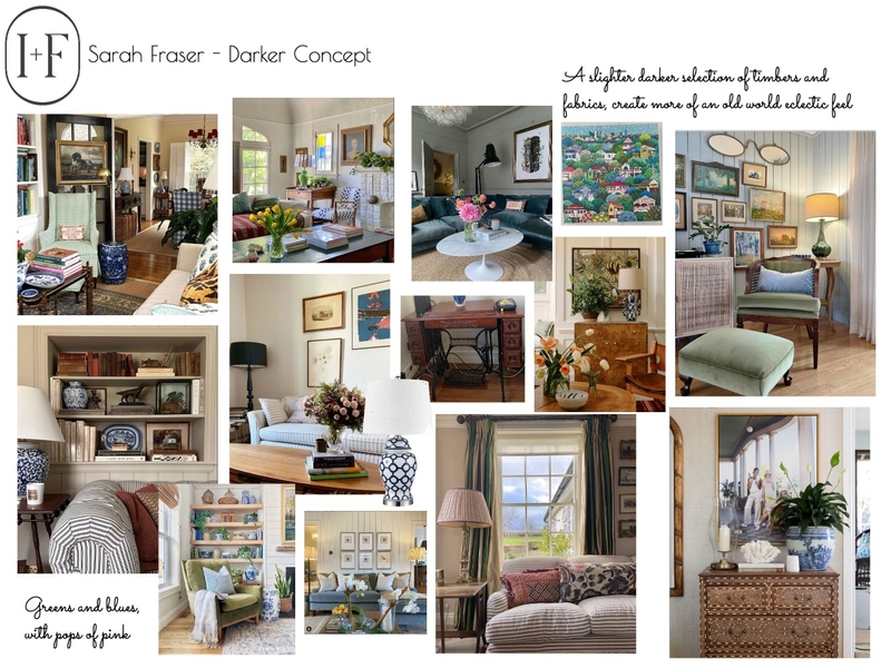 Sarah Fraser - Darker concept Mood Board by Ivy + Finch Design on Style Sourcebook