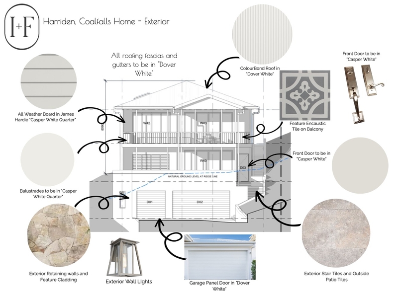 Harriden - Exterior Finishes Mood Board by Ivy + Finch Design on Style Sourcebook